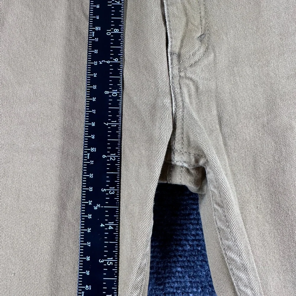 Levi's 513 Slim Straight Pants Mens 38x32 W38 L32 Tan Khaki Stretch Casual
